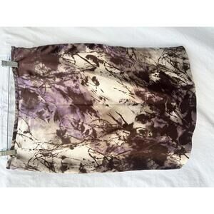 Helena Sorel Abstract Print Vintage Skirt with Side Zipper Large European Sz 44